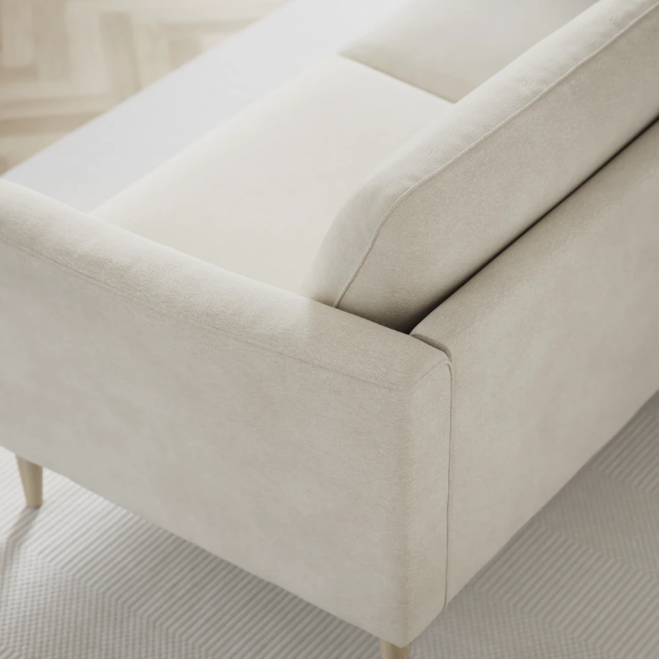 Bridge - 3-sits soffa med schäslong vänster och divan höger - Vit