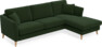 Eden - 2,5-sits soffa med schäslong - Grön