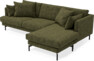 Harper - 4-sits med schäslong höger  - Grön