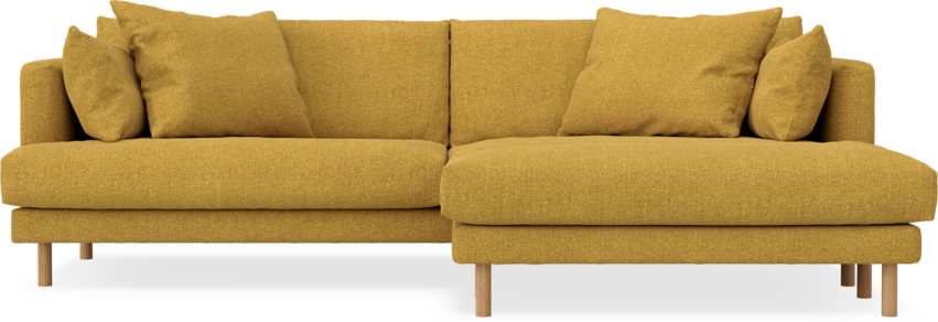 Harper - 4-sits med schäslong XL höger - Gul