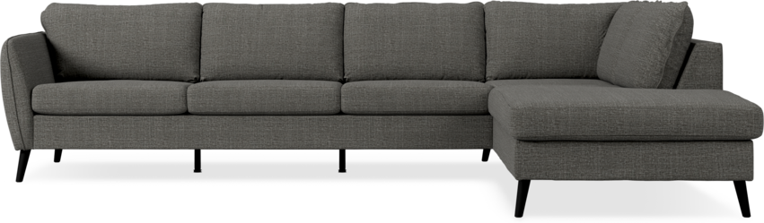 County - 3-sits soffa med divan höger - Grå