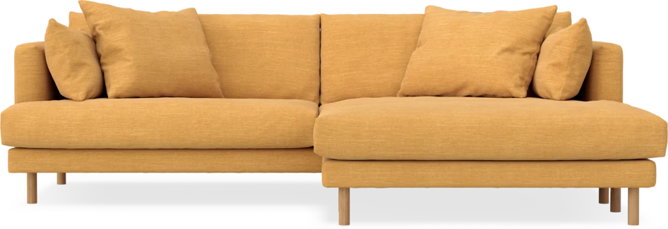 Harper - 4-sits med schäslong XL höger - Gul