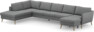 County - 4-sits soffa med divan vänster och schäslong höger - Grå