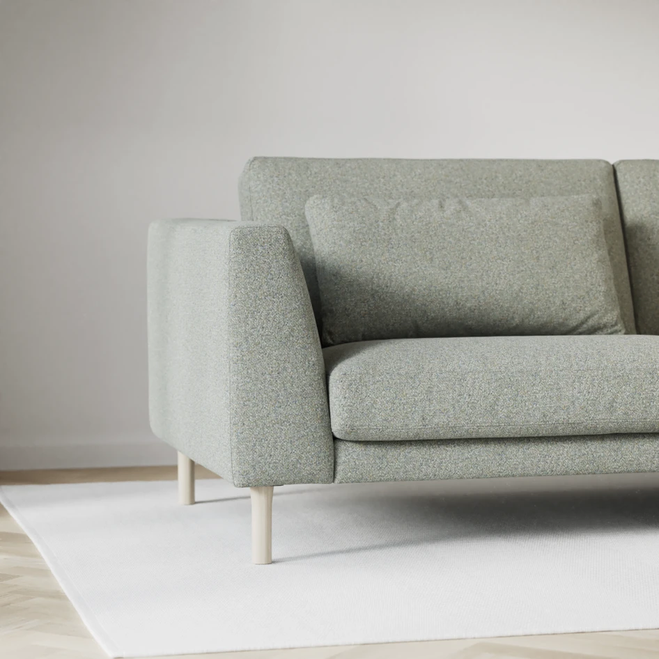 Willow - 4-sits soffa med divan höger, fast klädsel - Grön