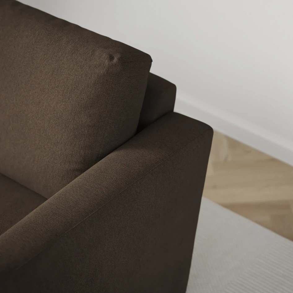 Friday - 2-sits soffa med två schäslonger - Brun