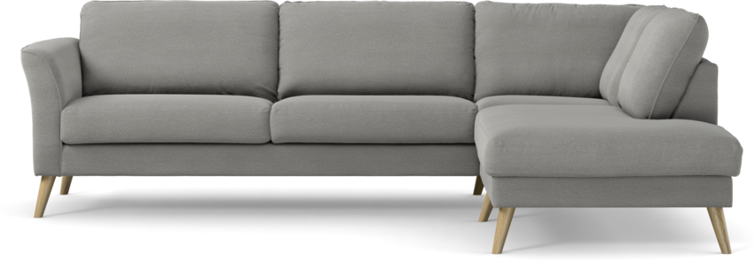 Bridge - 3-sits soffa med divan höger - Grå