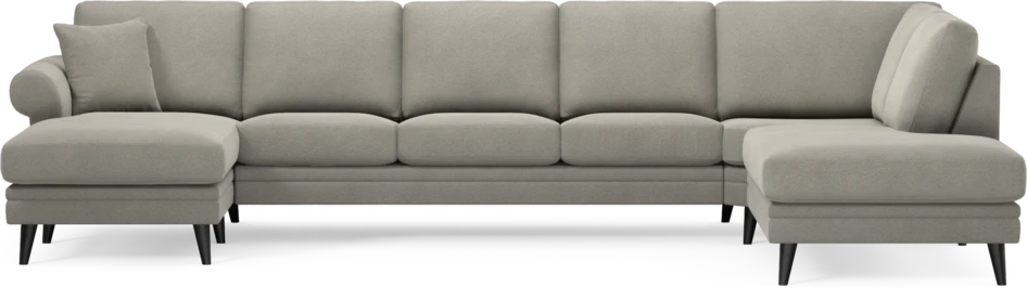 Eden - 3-sits soffa med schäslong vänster och divan höger - Grå