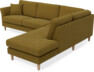 Eden - 2,5-sits soffa med divan - Gul