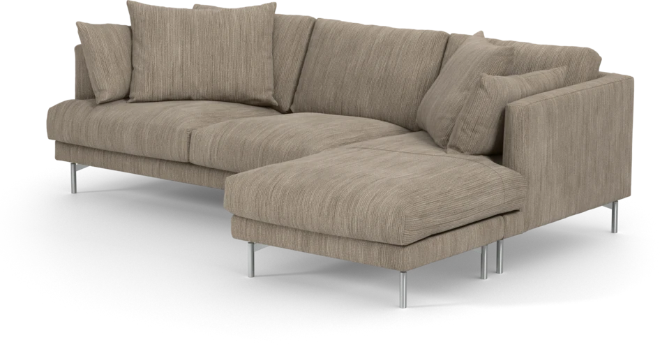 Harper - 4-sits med schäslong höger  - Beige