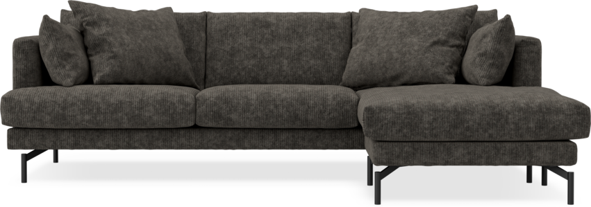 Harper - 4-sits med schäslong höger  - Grå