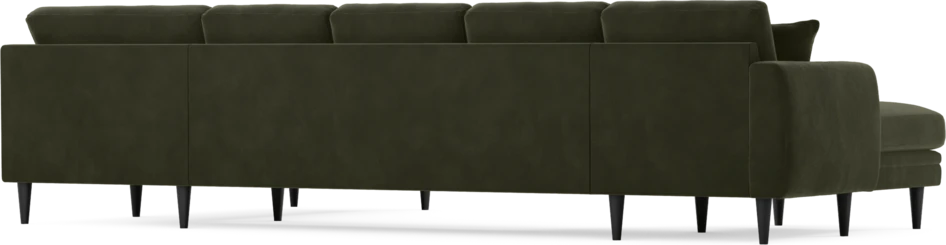Eden - 3-sits soffa med schäslong vänster och divan höger - Grön