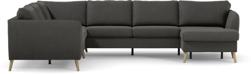 County - Hörnsoffa, 2+3-sits med schäslong höger - Grå