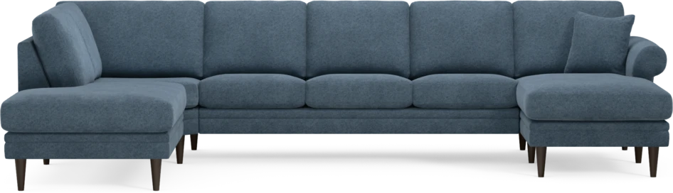 Eden - 3-sits soffa med divan vänster och schäslong höger - Blå
