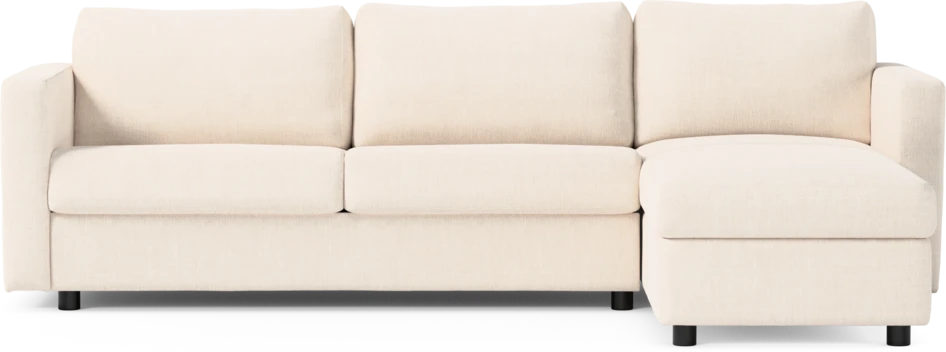 Lindö - Bäddsoffa 2,5-sits med schäslong, vändbar - Vit