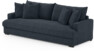 Mila - 4-sits soffa, hel dyna - Blå