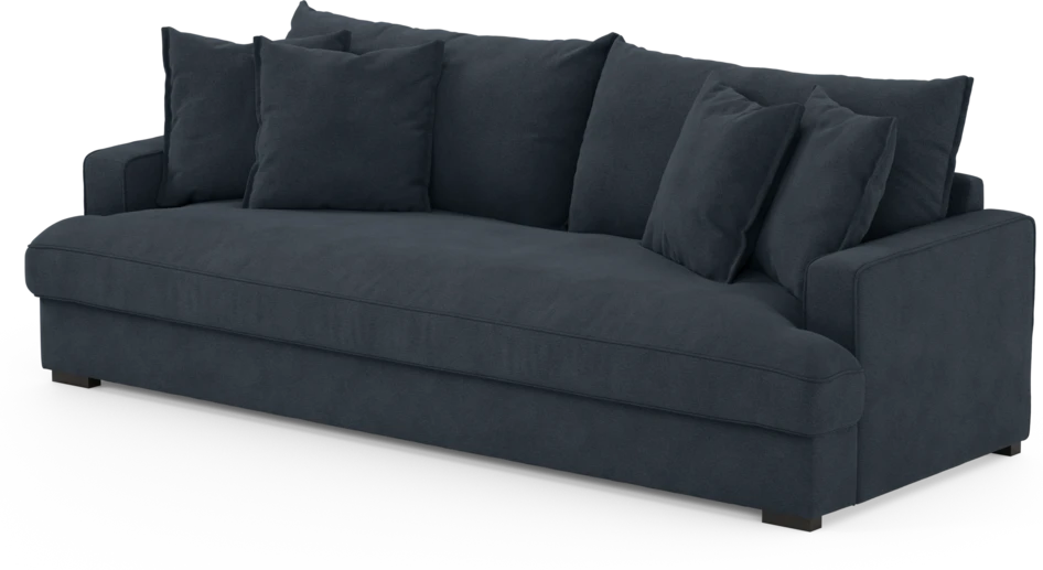 Mila - 4-sits soffa, hel dyna - Blå