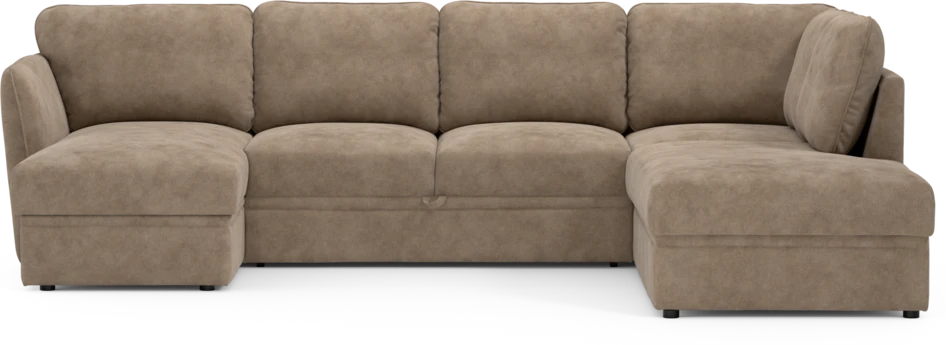 Öland - Bäddsoffa med schäslong vänster och divan höger - Beige