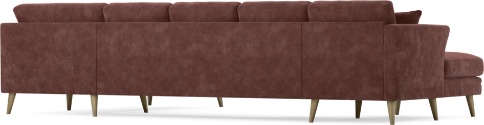 Eden - 3-sits soffa med schäslong vänster och divan höger - Röd