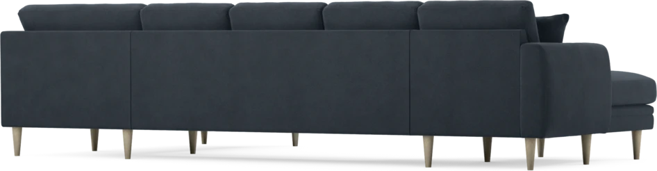 Eden - 3-sits soffa med schäslong vänster och divan höger - Blå