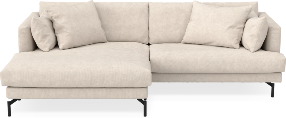 Harper - 4-sits med schäslong XL vänster - Vit