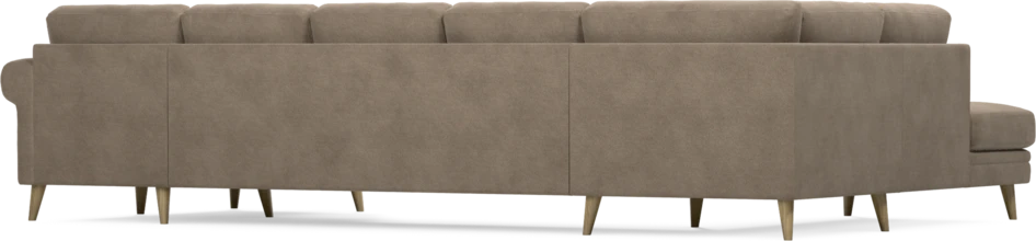Eden - 3-sits soffa med divan vänster och schäslong höger - Brun