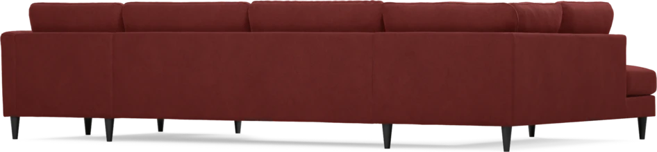 Bridge - 3-sits soffa med divan vänster och schäslong höger - Röd