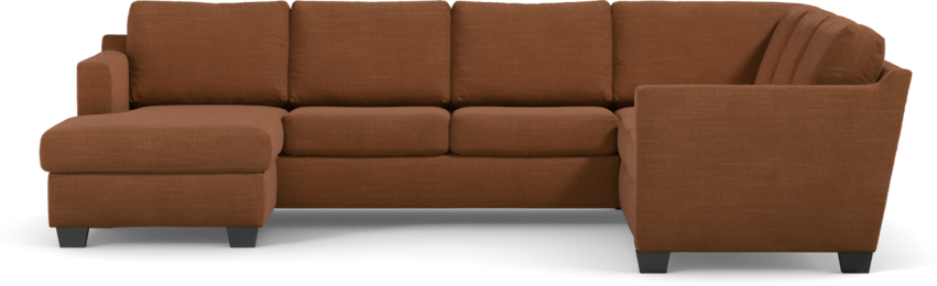 Friday - Hörnsoffa, 3+2-sits med schäslong vänster - Orange