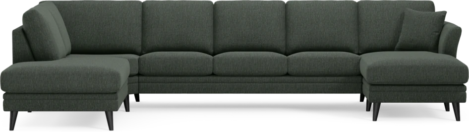 Eden - 3-sits soffa med divan vänster och schäslong höger - Grön