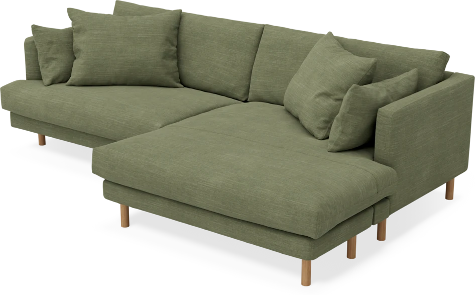 Harper - 4-sits med schäslong XL höger - Grön