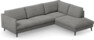Madison Lux - 3-sits soffa med divan höger - Grå