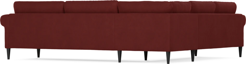 Bridge - Hörnsoffa, 2+3-sits - Röd