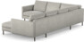 Madison Lux - Hörnsoffa med schäslong höger - Grå