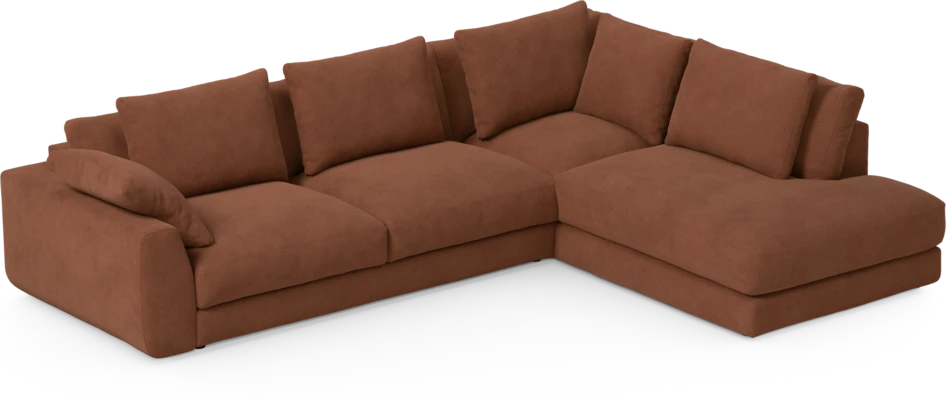 Amie - 3-sits med divan höger - Orange
