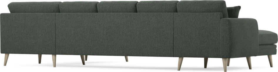 Eden - 3-sits soffa med schäslong vänster och divan höger - Grön