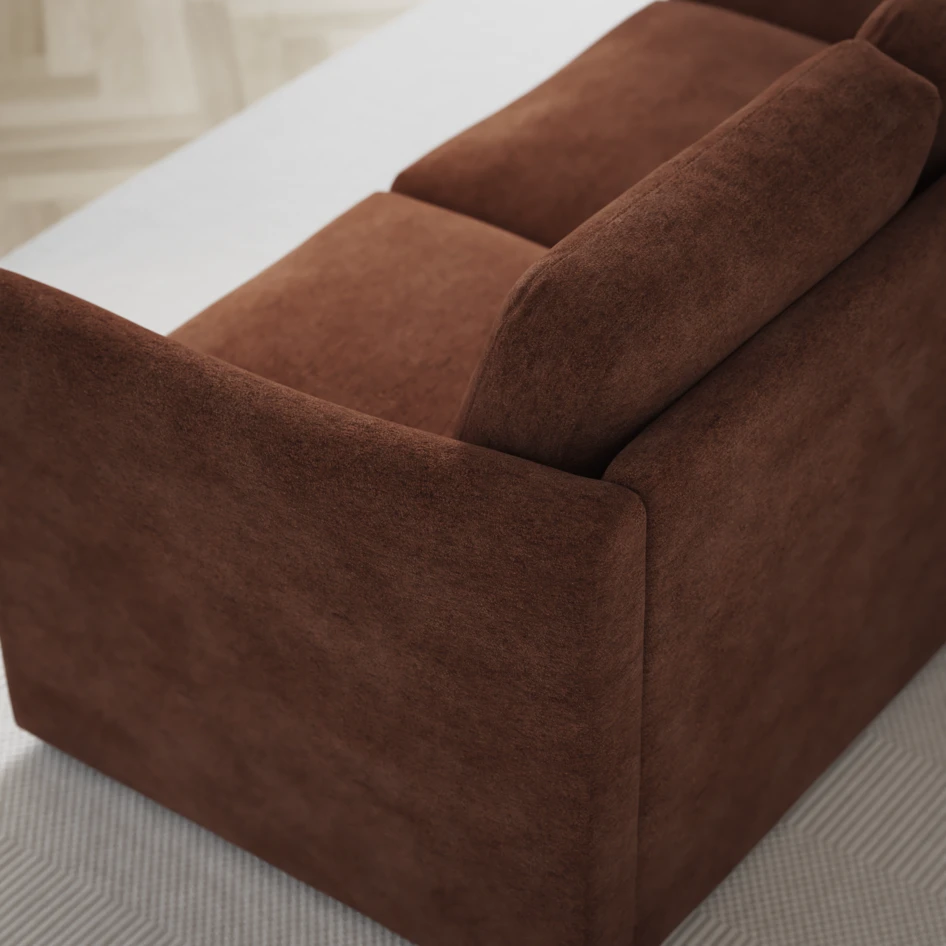 Öland - Bäddsoffa med divan vänster och schäslong höger - Orange