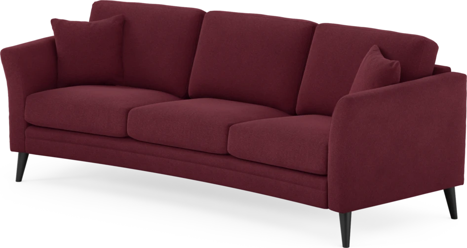 Eden - 3-sits soffa svängd - Röd