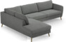 County - 2,5-sits soffa med divan vänster - Grå