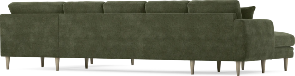 Eden - 3-sits soffa med schäslong vänster och divan höger - Grön