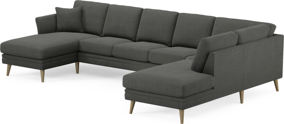 Eden - 3-sits soffa med schäslong vänster och divan höger - Grå