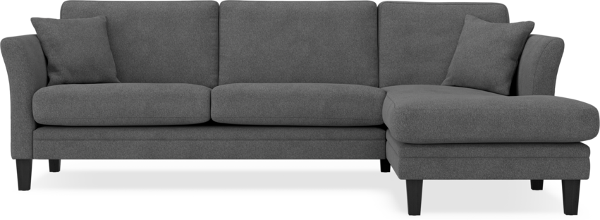 Eden - 2,5-sits soffa med schäslong - Svart