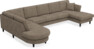 Eden - 3-sits soffa med divan vänster och schäslong höger - Gul
