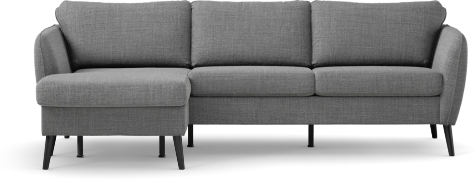 County - 3-sits soffa med flyttbar schäslong - Grå