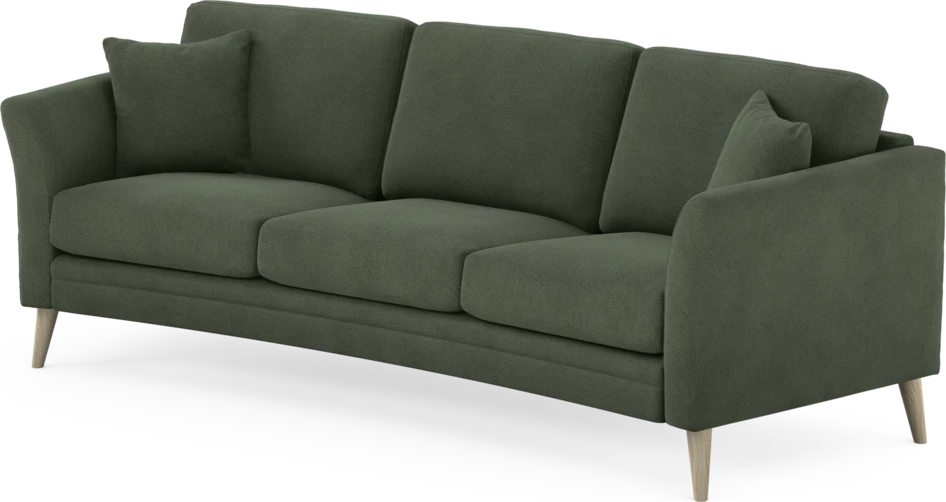 Eden - 3-sits soffa svängd - Grön