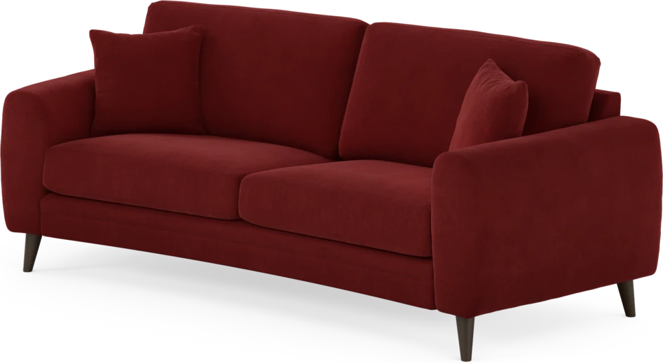 Eden - 2,5-sits soffa svängd - Röd