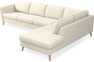 County - 3-sits soffa med divan höger - Vit