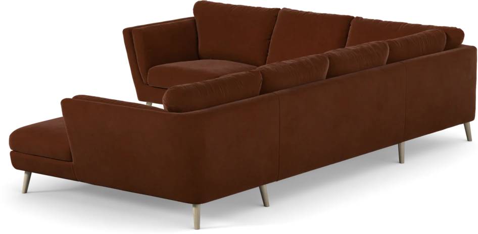 Madison Lux - Hörnsoffa med schäslong höger - Orange