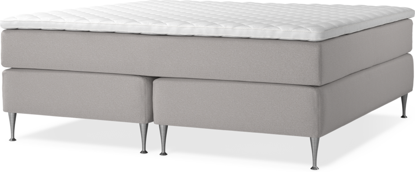 Delux Exclusive - Kontinentalsäng, dubbelsäng med bäddmadrass - Grå