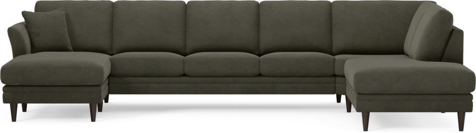 Eden - 3-sits soffa med schäslong vänster och divan höger - Grå
