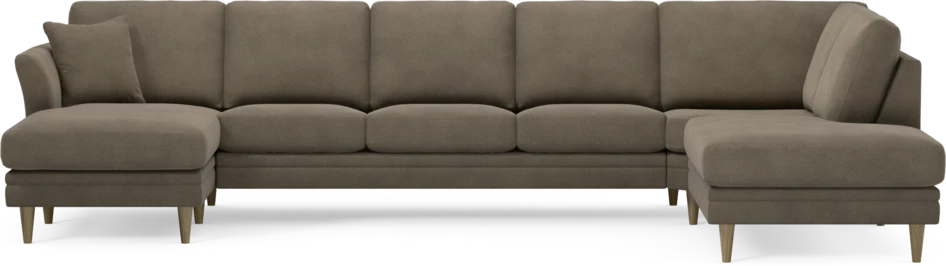 Eden - 3-sits soffa med schäslong vänster och divan höger - Beige