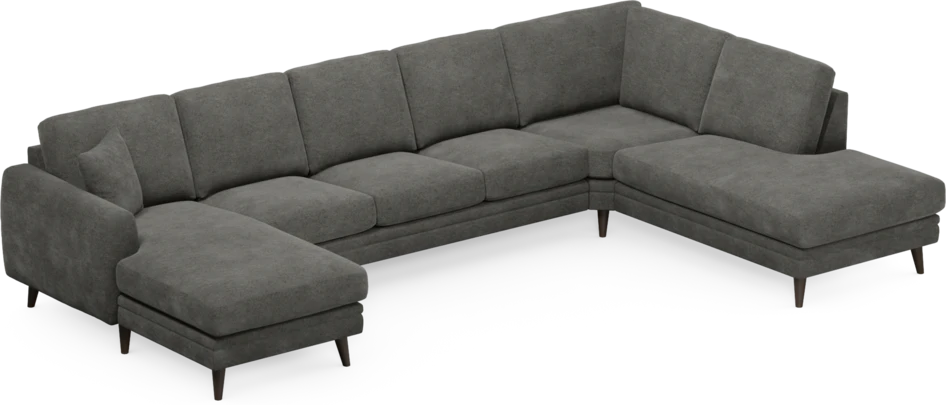 Eden - 3-sits soffa med schäslong vänster och divan höger - Grå